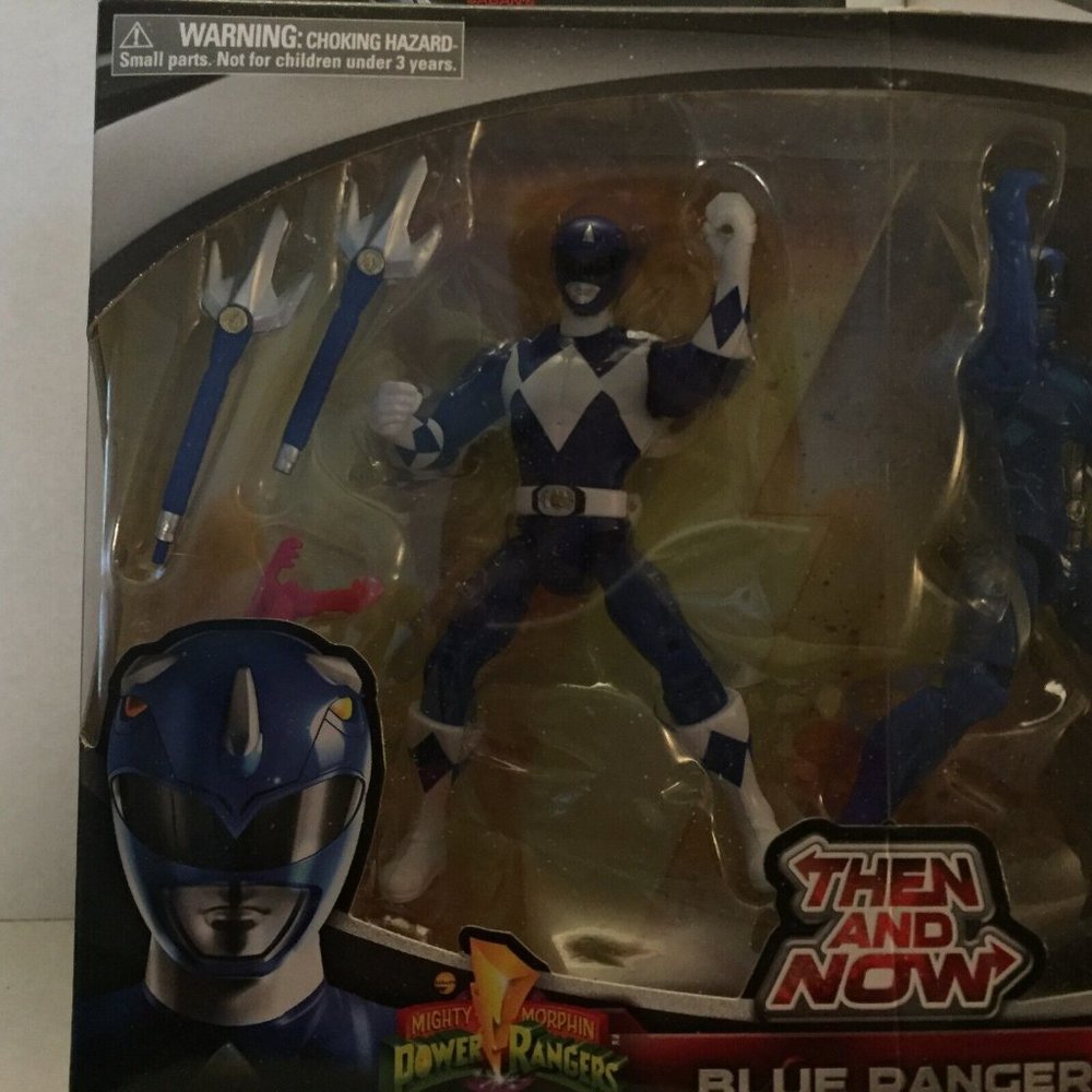 New Power Rangers Then and Now Blue Ranger Two Pack Action Figures - Picture 4 of 10